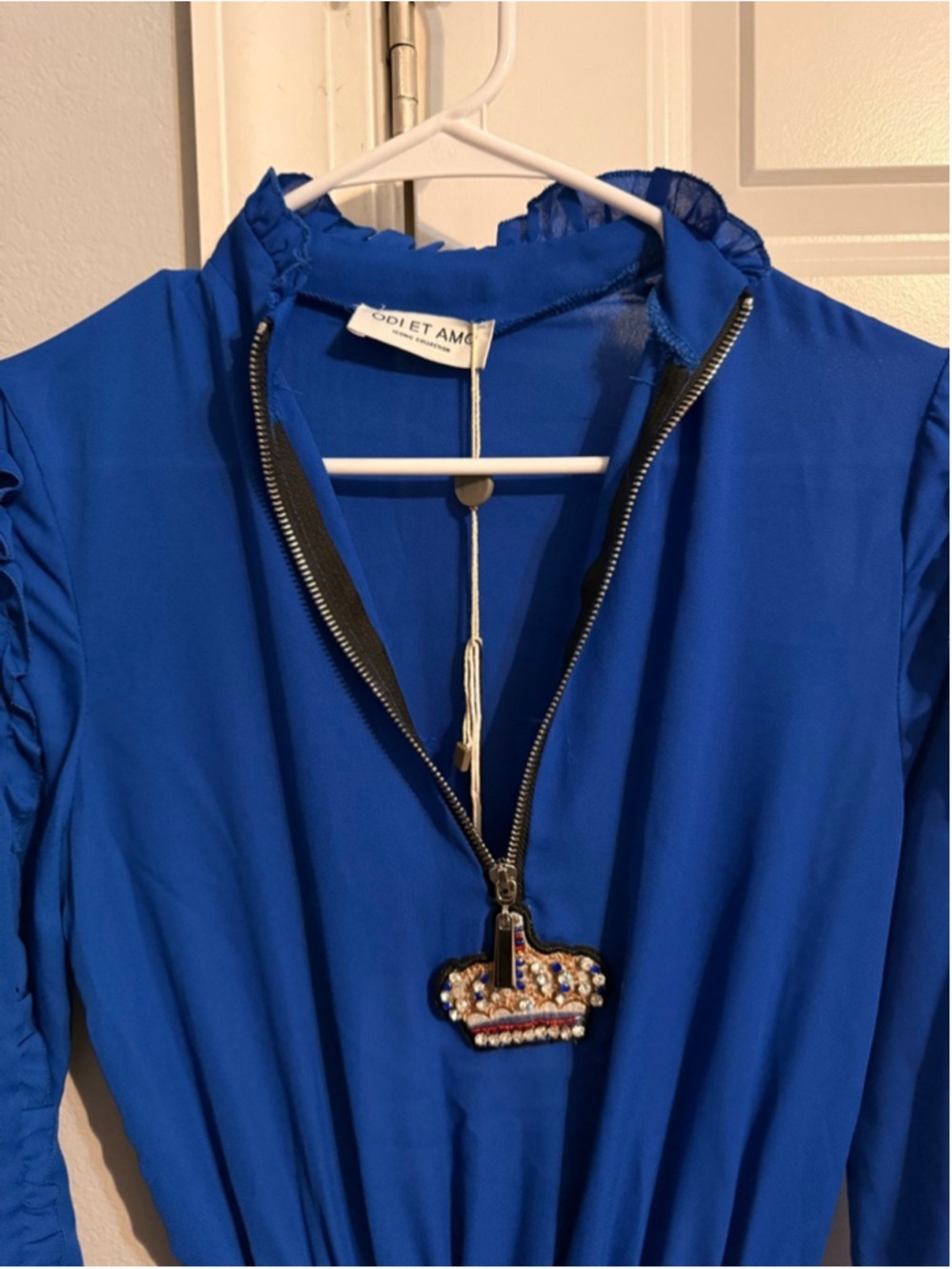 Women's ODI ET AMO Blue Long Sleeve Dress S - Picture 5 of 10